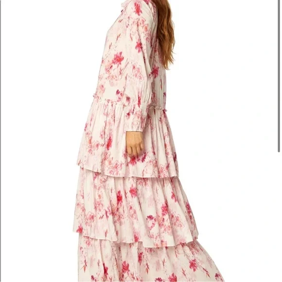 Misa Los Angles Abigail Floral Button Front Belted Maxi Shirt Dress NWT XS - Picture 4 of 8